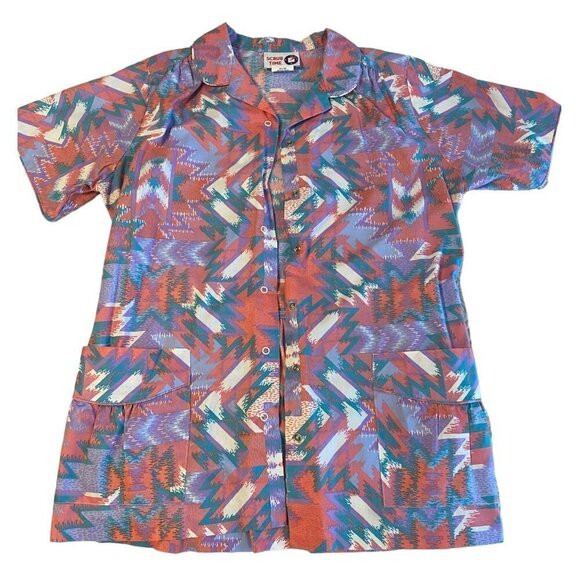 Scrub Time Retro Style Scrub Top - Picture 1 of 10